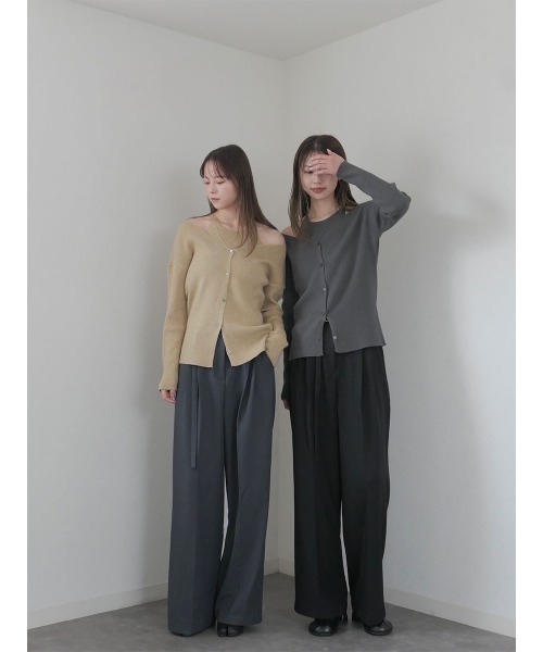 「Reurie'」 ニットアンサンブル FREE ベージュ レディース_画像3