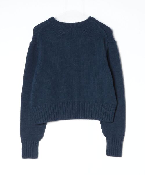 BEAMS BOY（ビームス ボーイ） 長袖ニット「Disneyコラボ」 - ネイビー