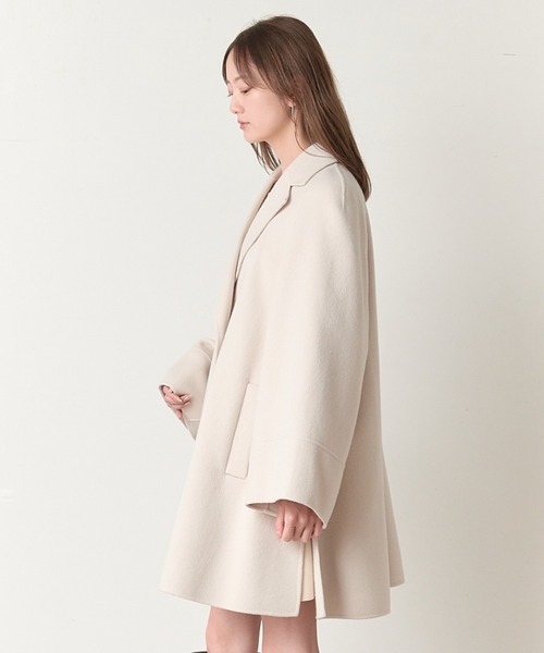 ロングコート SNIDEL ノーカラーリバーライクコート