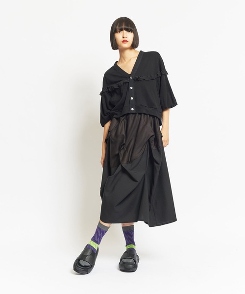 「gomme」 半袖カットソー MEDIUM ブラック レディース_画像6