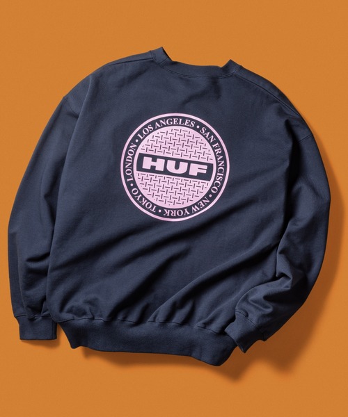 HUF（ハフ） スウェットカットソー S ネイビー メンズ : ZOZOTOWN
