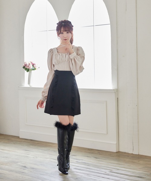 Rose Muse（ロゼミューズ） スカート Switching raffle tight skirt