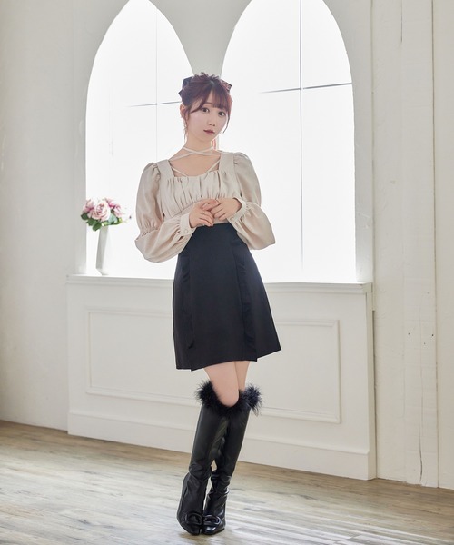 Rose Muse スカート Rose Muse（ロゼミューズ） スカート Irregular hem pleated skirt