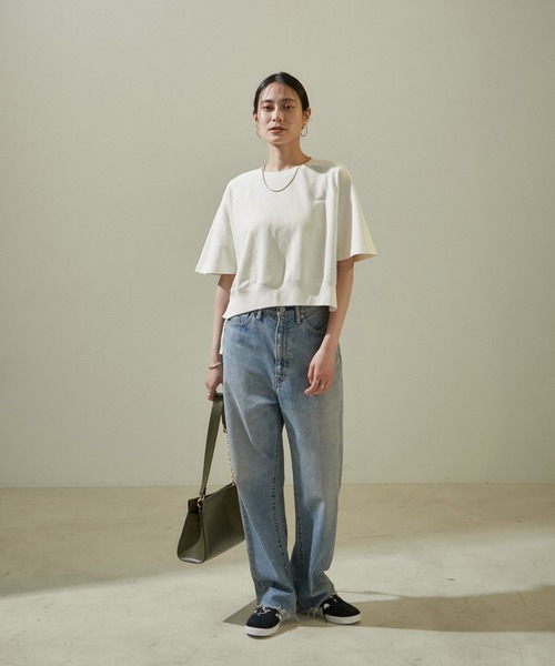 「SALON adam et rope'」 半袖Tシャツ FREE チャコールグレー レディース_画像4
