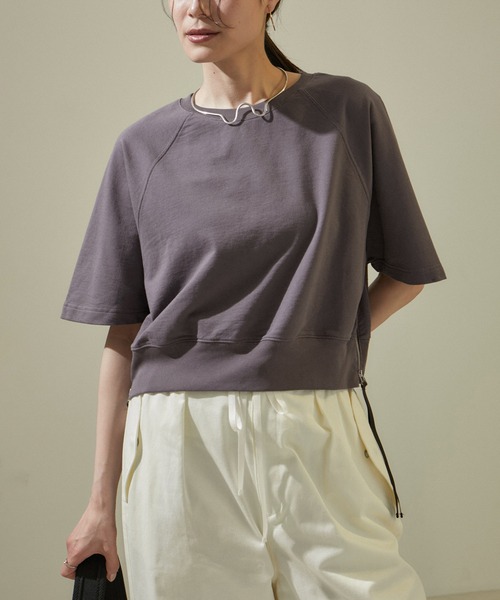「SALON adam et rope'」 半袖Tシャツ FREE チャコールグレー レディース_画像6