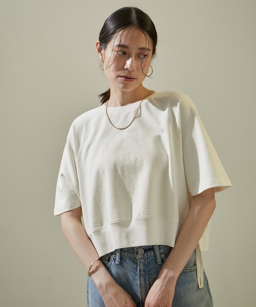 「SALON adam et rope'」 半袖Tシャツ FREE チャコールグレー レディース_画像9