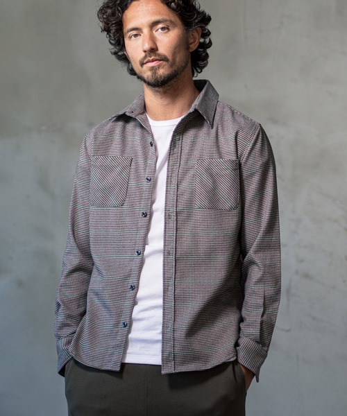 「CAMBIO」 長袖シャツ L ブラウン メンズ_画像5