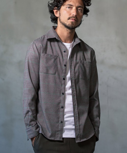 「CAMBIO」 長袖シャツ L ブラウン メンズ_画像6