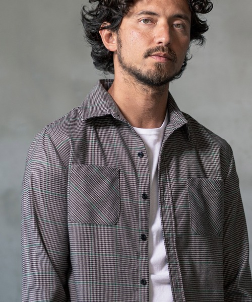 「CAMBIO」 長袖シャツ L ブラウン メンズ_画像7