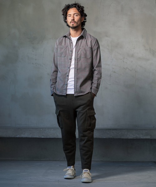 「CAMBIO」 長袖シャツ L ブラウン メンズ_画像8