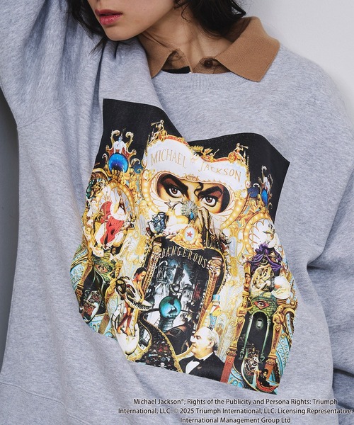 ローズバッド（ROSE BUD）/Key neck over sweatshirt ROSE BUD（ローズバッド） tシャツ (Michael Jackson)DANGEROUS