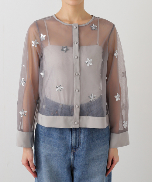 SLOBE IENA（スローブイエナ） ブラウス シャツ habi Spangle ブラウス