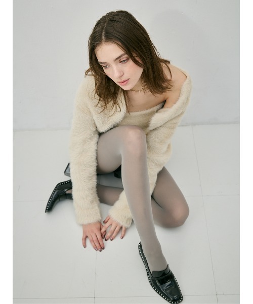 【今季新作】EIMY ISTOIRE フェザーペプラムニットカーディガンセット フェザーペプラムニットカーディガンセット