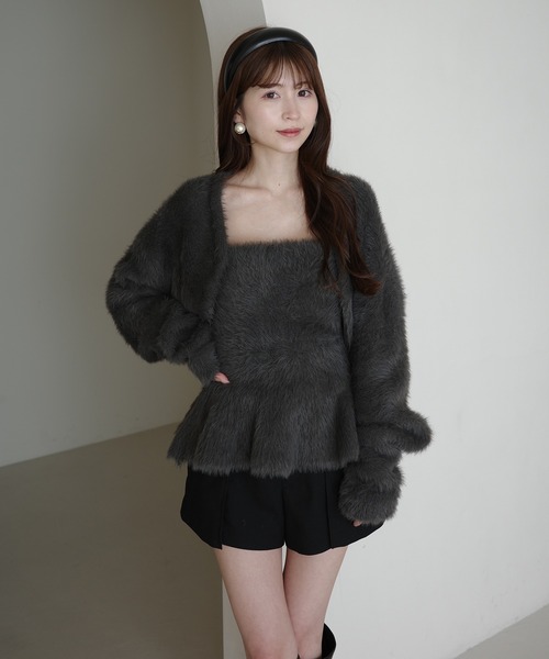 EIMY ISTOIRE（エイミーイストワール） ニット セーター フェザー