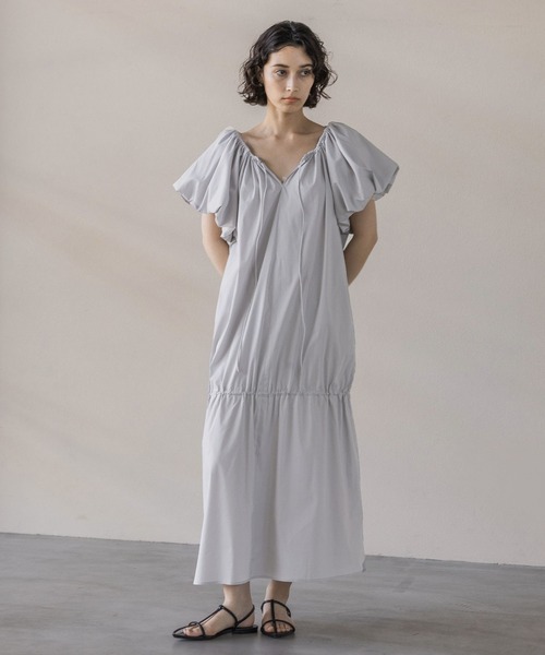 「A part by」 7分袖ワンピース FREE グレー系その他 レディース_画像3