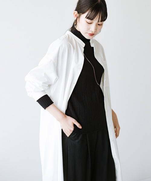 「haco!」 長袖ワンピース LARGE ネイビー レディース_画像5