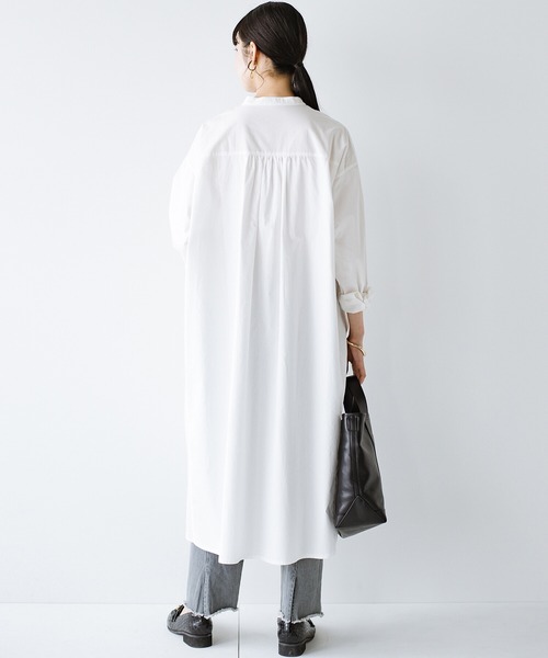 「haco!」 長袖ワンピース LARGE ネイビー レディース_画像7