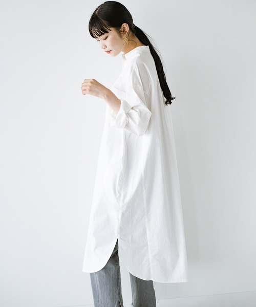 「haco!」 長袖ワンピース LARGE ネイビー レディース_画像9