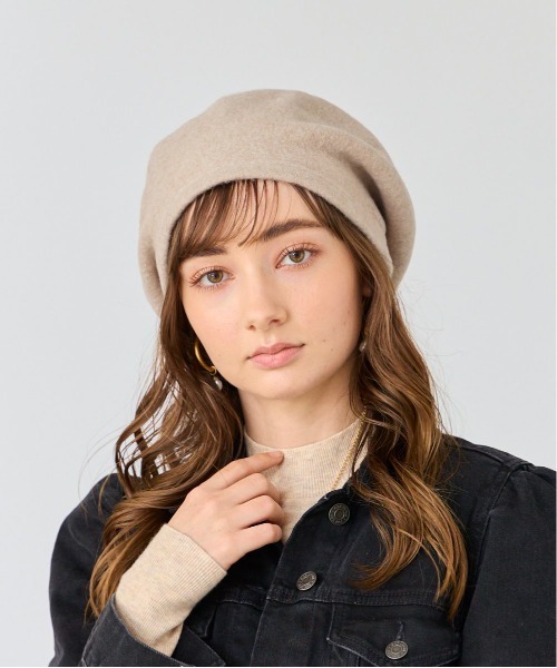 「Chapeau d' O」 ベレー帽 FREE ライトベージュ レディース_画像8