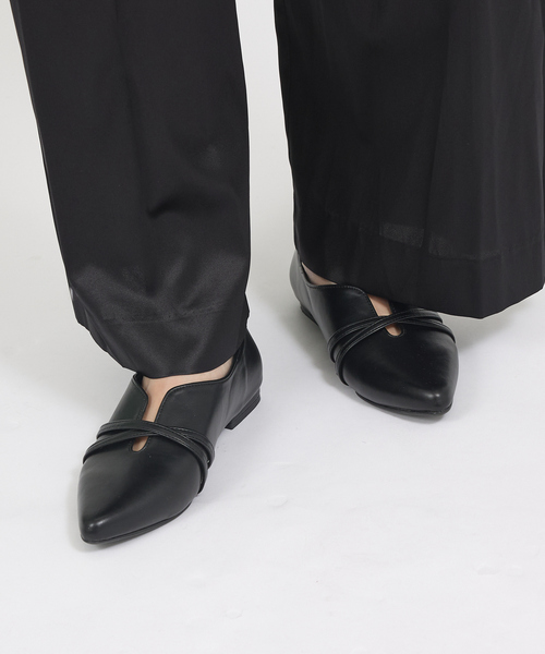 「Au BANNISTER」 フラットパンプス 35 ブラック レディース_画像4