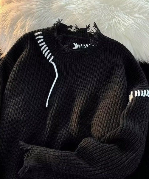 「FreeZone」 長袖ニット F アイボリー メンズ_画像3