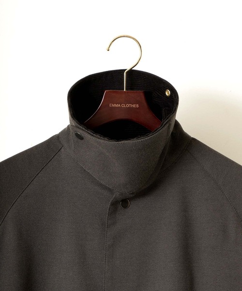 「EMMA CLOTHES」 ステンカラーコート M グレー メンズ_画像8