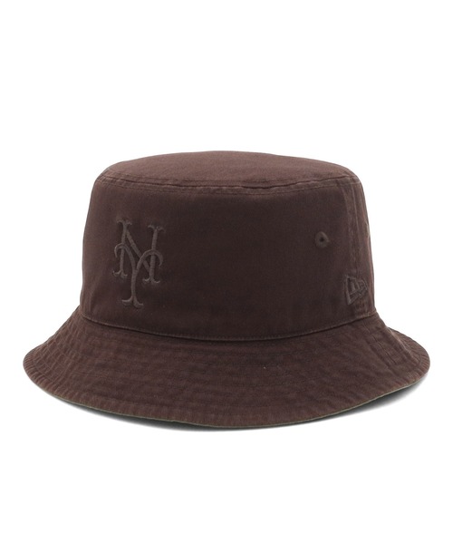 帽子　リバーシブル　③茶 NEW ERA（ニューエラ） 帽子 ハット バケットハット リバーシブル MLB