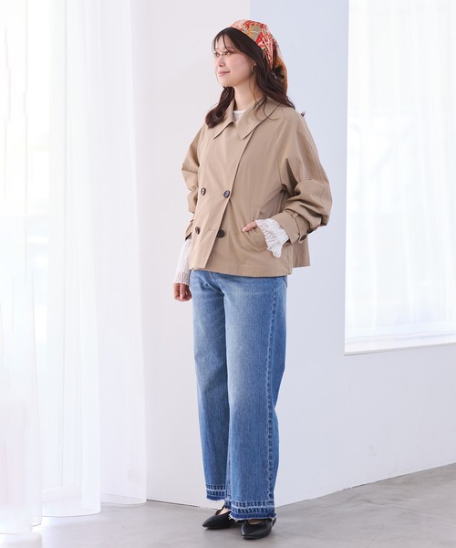 新品‼️タグ付き‼️VIS ショートトレンチジャケット VIS｜ショートトレンチコート/UVケア・撥水・花粉ガード | Rakuten