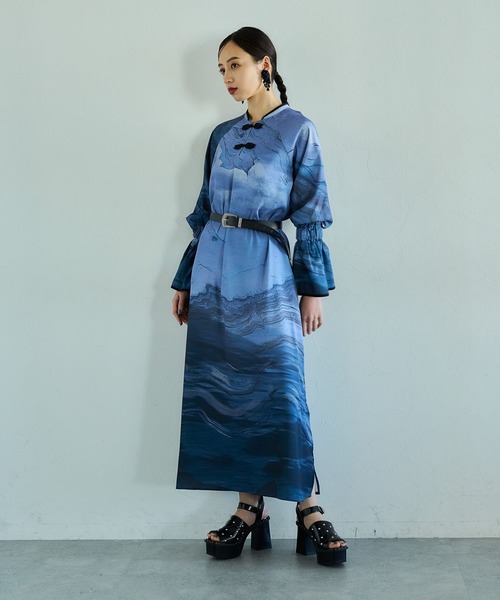 「HARE」 長袖ワンピース FREE ブラック レディース_画像9