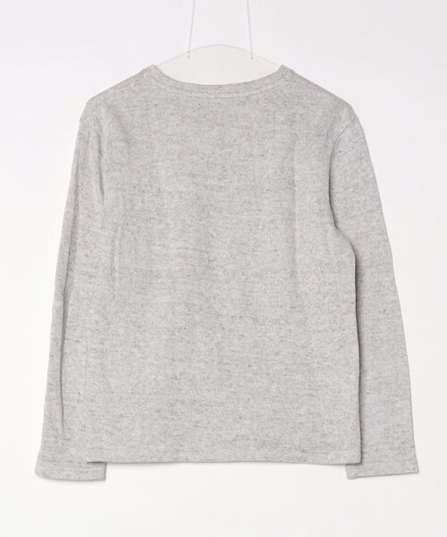 「BLACK LABEL CRESTBRIDGE」 ワンポイント長袖カットソー M グレー レディース_画像2