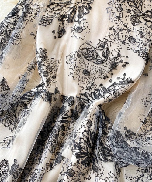 「SMILE ORCHID」 長袖ワンピース S ベージュ レディース_画像7