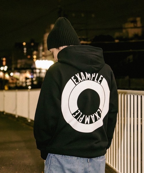 EXAMPLE（エグザンプル） パーカー EXAMPLE ROUND LOGO HOODIE メンズ