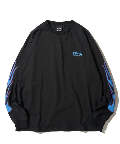 「THRASHER」 長袖Tシャツ MEDIUM アッシュグレー メンズ_画像9