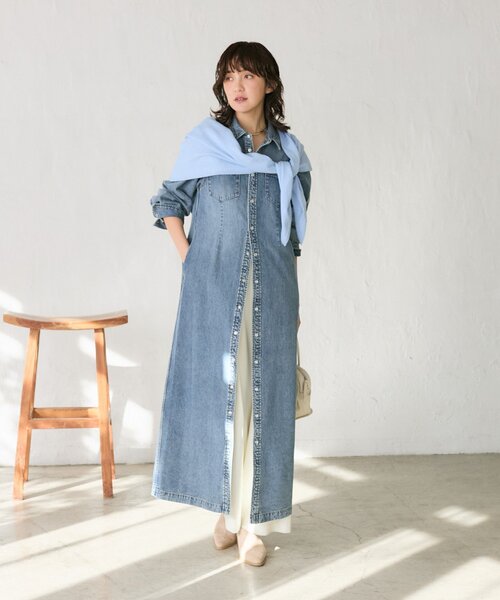 ワンピース 「Yossshiiii企画」「A・MONN(アモン)」デニムシャツマルチワンピースの画像