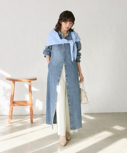 ワンピース 「Yossshiiii企画」「A・MONN(アモン)」デニムシャツマルチワンピースの画像