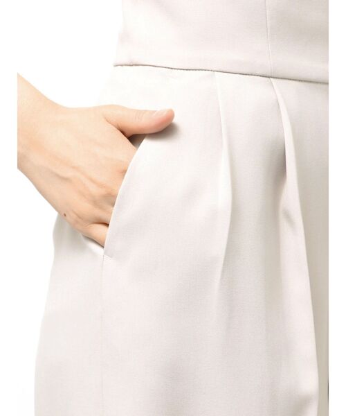 ワイドパンツ スラックス パンツ 「接触冷感」ハイウエストセンプレワイドパンツ「セットアップ着用可」　夏服 レディースの画像