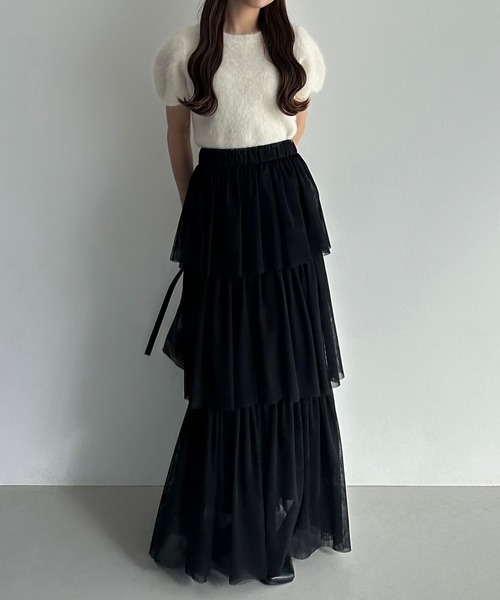 「callautia」 フリルスカート MEDIUM ブラウン レディース_画像5