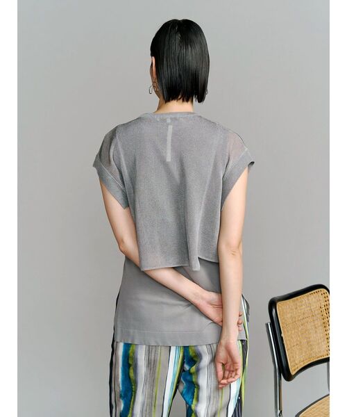 UN3D.（アンスリード） ニット セーター SHEER SHORT KT TOP / シアー