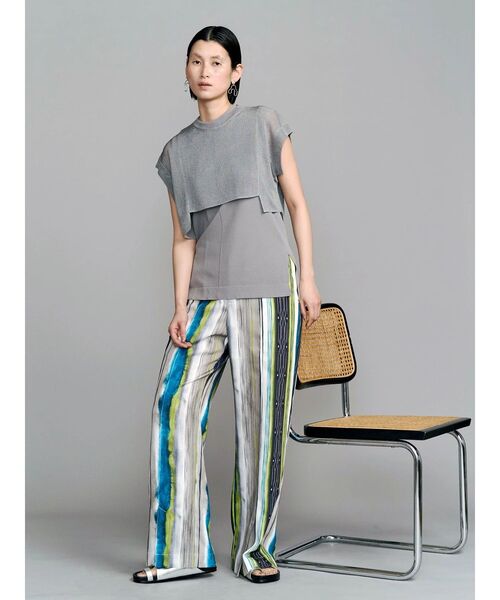 UN3D.（アンスリード） ニット セーター SHEER SHORT KT TOP / シアー