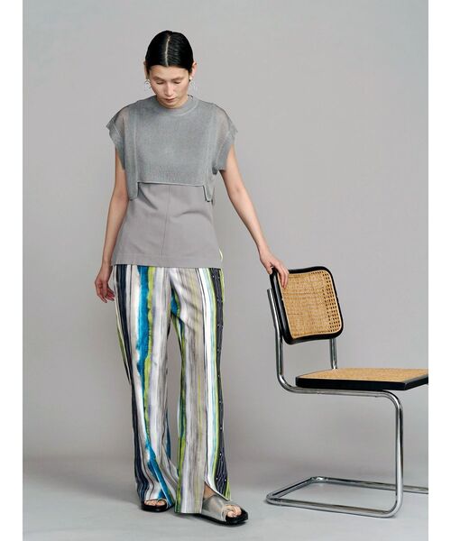UN3D.（アンスリード） ニット セーター SHEER SHORT KT TOP / シアー
