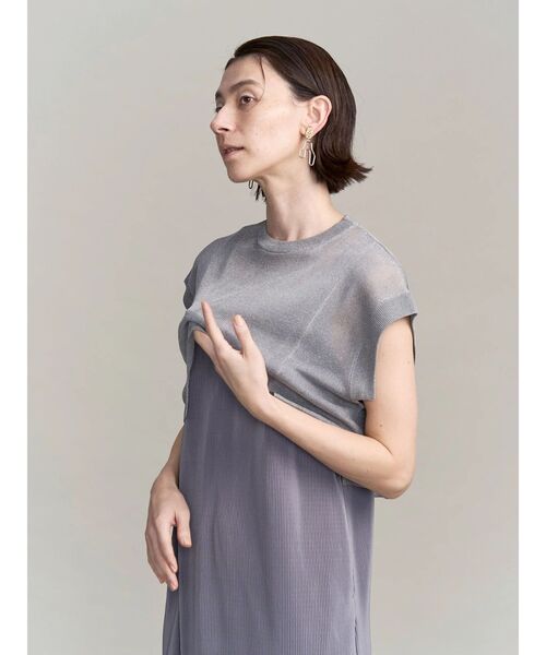 UN3D.（アンスリード） ニット セーター SHEER SHORT KT TOP / シアー