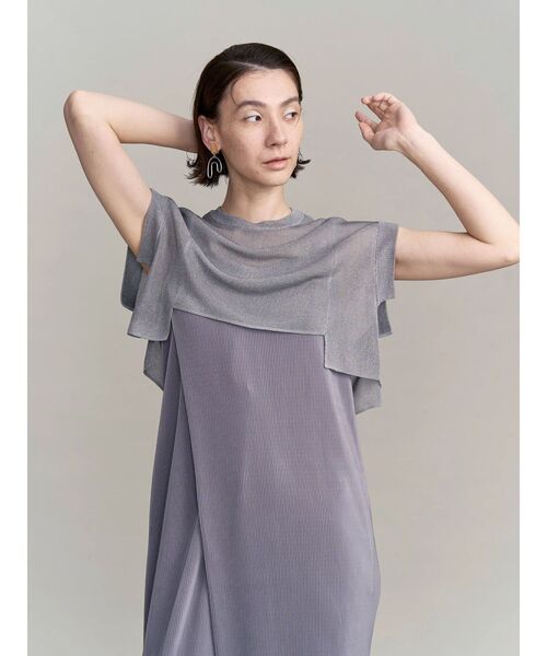 UN3D.（アンスリード） ニット セーター SHEER SHORT KT TOP / シアー