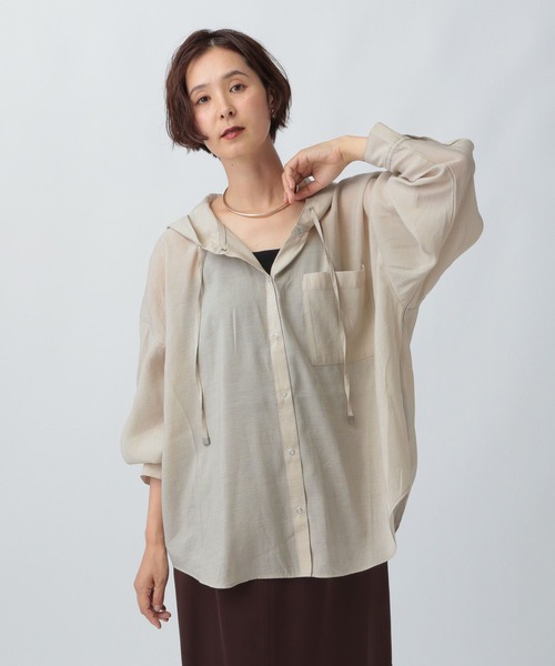 「LEPSIM」 長袖ブラウス FREE キャメル レディース_画像4