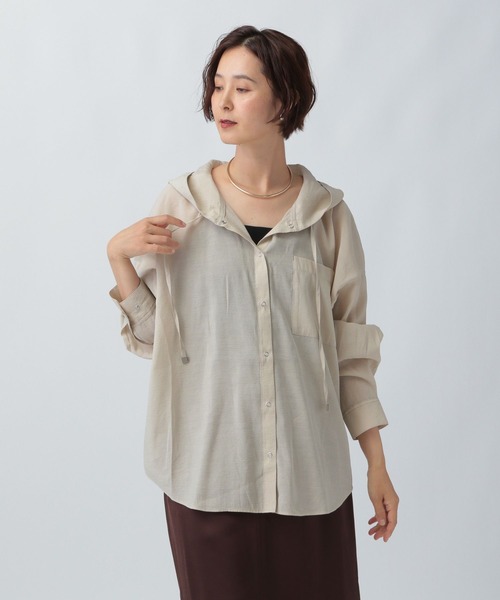 「LEPSIM」 長袖ブラウス FREE キャメル レディース_画像5