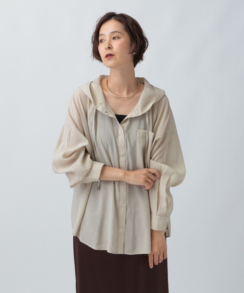 「LEPSIM」 長袖ブラウス FREE キャメル レディース_画像6