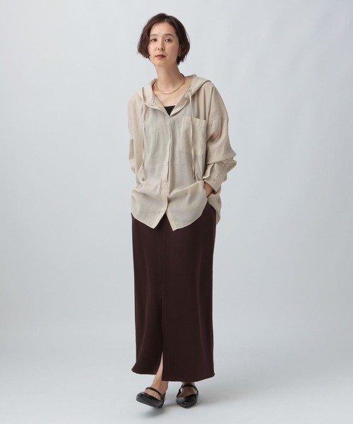 「LEPSIM」 長袖ブラウス FREE キャメル レディース_画像8