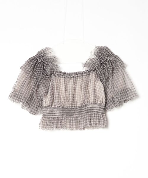 「FURFUR」 半袖ブラウス ONE SIZE グレー レディース_画像2