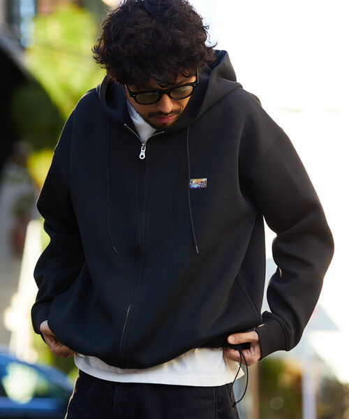 「FREAK'S STORE」 ジップアップパーカー MEDIUM ライトグレー メンズ_画像6