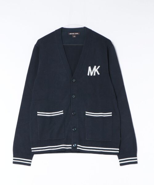 タグ付未使用品　PEARLY GATES Vネック コットンカーディガン MICHAEL KORS（マイケルコース） カーディガン Vネック ティピング