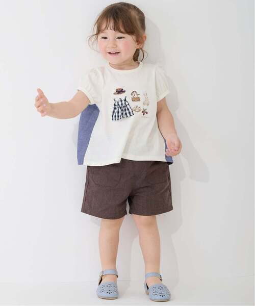 パンツ ウオッシュ加工ハートポケットショートパンツ キッズ 子供服 女の子 | petit main